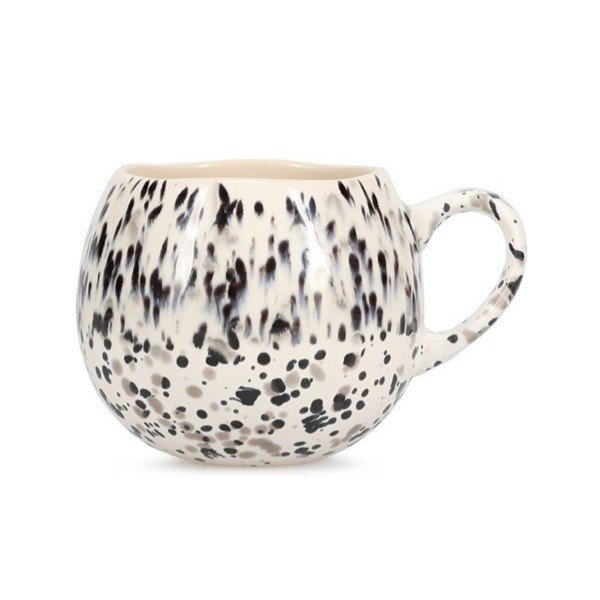 Czarno-biały kamionkowy kubek 460 ml Muggies – Salt&Pepper