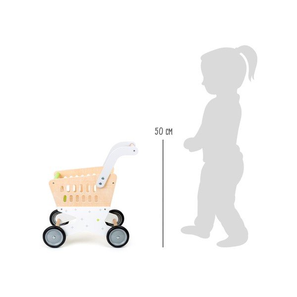 Dziecięcy drewniany wózek na zakupy Legler Shopping-image-4