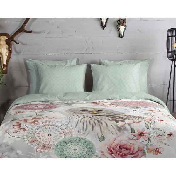 Zielona flanelowa pościel jednoosobowa 140x200 cm Omaira – HIP-image-2