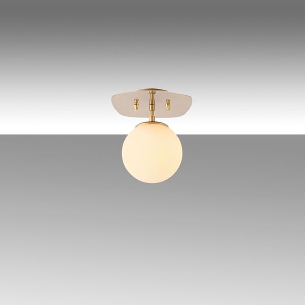 Lampa sufitowa w kolorze złota ze szklanym kloszem 20x25 cm Well – Opviq lights-image-2