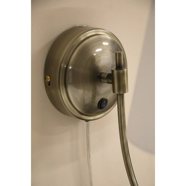 Kinkiet do kontaktu w biało-mosiężnym kolorze Amar – Markslöjd-image-3