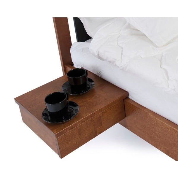 Stolik nocny do łóżka wykonany ręcznie z litej brzozy Kiteen Koli