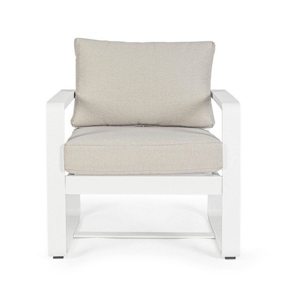 Biały metalowy fotel ogrodowy Merrigan   – Bizzotto-image-2