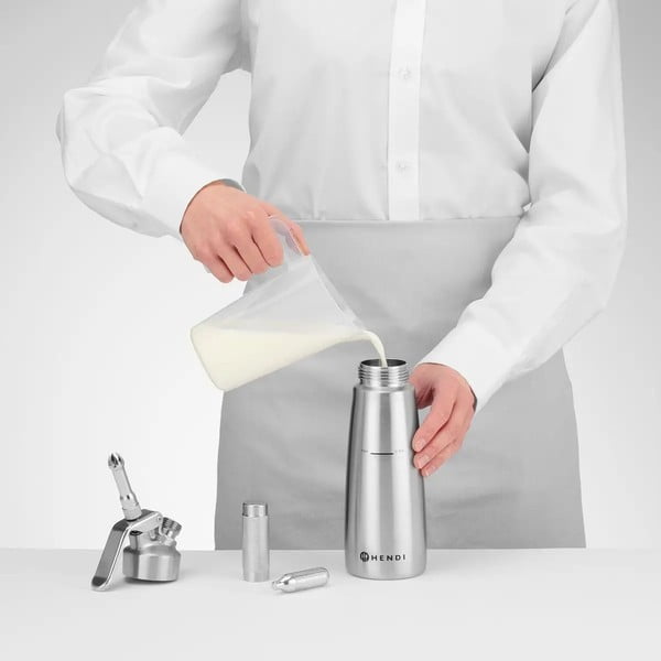 Syfon do bitej śmietany ze stali nierdzewnej Hendi Profi Line 0,5 l-image-1