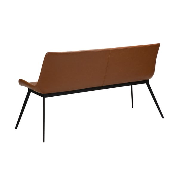 Karmelowobrązowa ławka z imitacji skóry DAN-FORM Denmark Hype-image-3