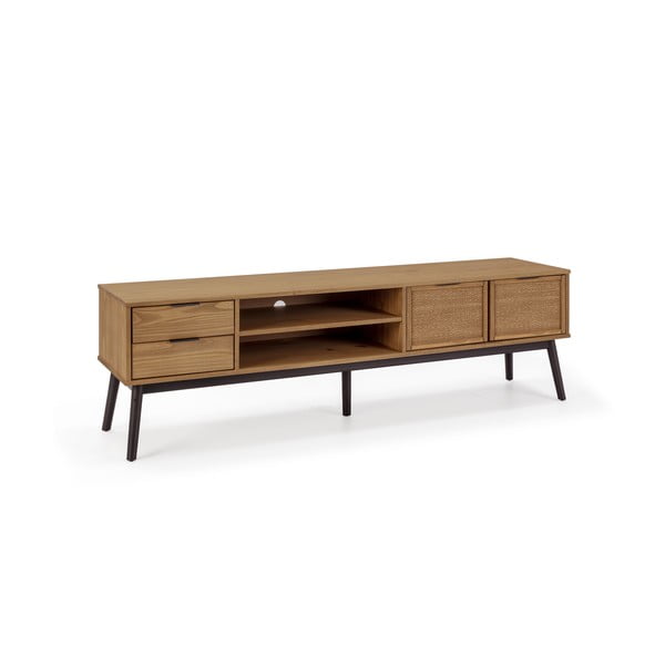 Szafka pod TV z litego drewna sosnowego 180x52 cm Natasha – Marckeric-image-2