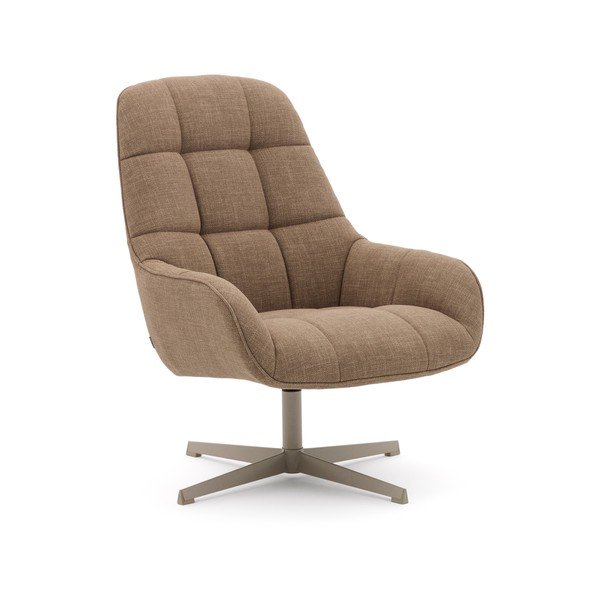 Brązowy obrotowy fotel Jaspe – Kave Home