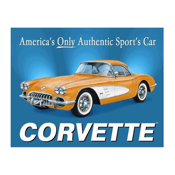 Blaszana tabliczka Corvette, 30x40 cm