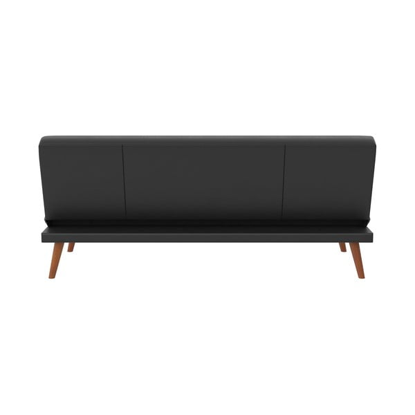 Czarna rozkładana sofa z imitacji skóry 173 cm Brittany – Novogratz-image-4