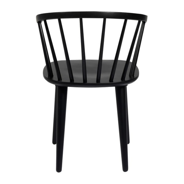 Czarne krzesło do jadalni z drewna kauczukowca Rowico Carmen-image-4