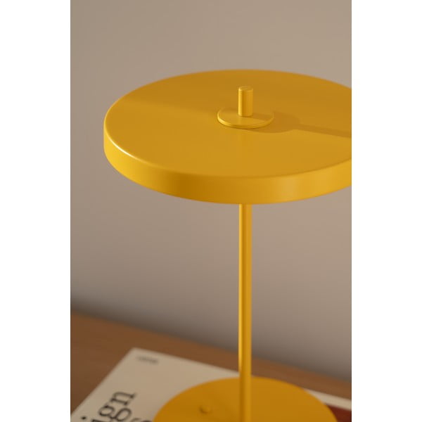 Żółta metalowa lampa stołowa LED z metalowym kloszem (wysokość 31 cm) Asteria Move – UMAGE-image-3