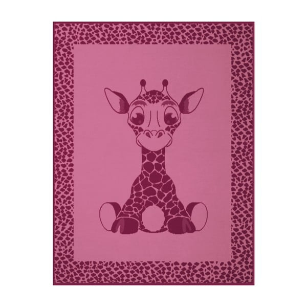 Koc Giraffe Pink, 75x100 cm