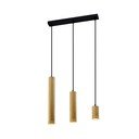 Lampa wisząca w czarno-złotym kolorze z metalowym kloszem 6x46 cm Tubo – Candellux Lighting