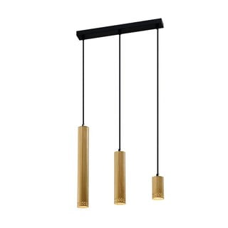 Lampa wisząca w czarno-złotym kolorze z metalowym kloszem 6x46 cm Tubo – Candellux Lighting