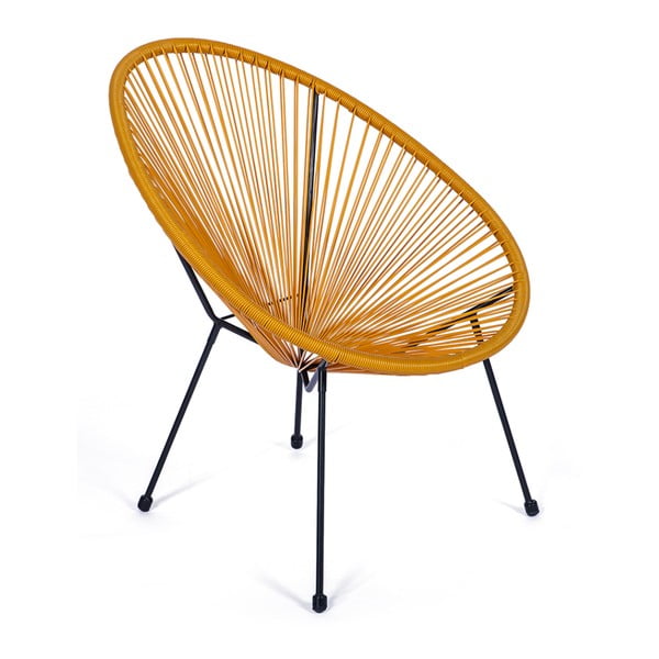 Żółty metalowy/plastikowy fotel ogrodowy Avocado Comfort – Bonami Selection-image-1