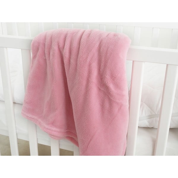 Różowy koc dziecięcy z mikfroflaneli 110x140 cm Exclusive – B.E.S.-image-1