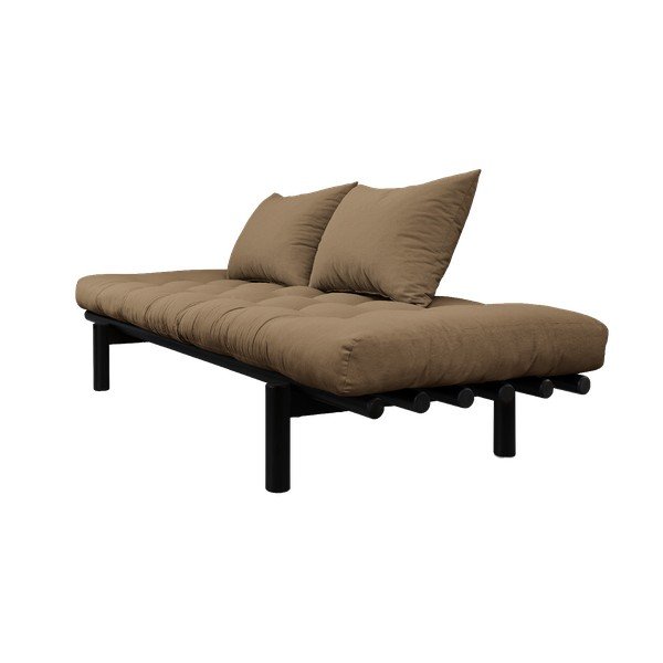 Sofa z brązowym pokryciem Karup Design Pace Black/Mocca-image-3