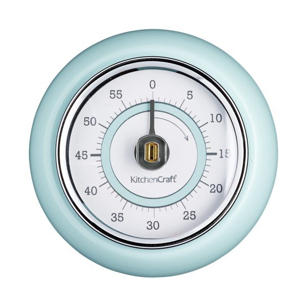 Niebieski magnetyczny minutnik kuchenny Kitchen Craft Living Nostalgia, ⌀ 7,5 cm
