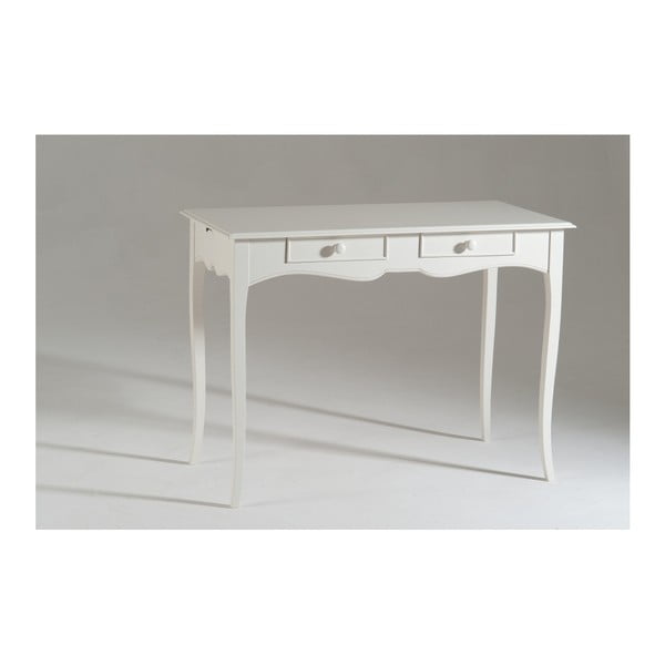 Białe biurko drewniane z 2 szufladami Castagnetti Torino
