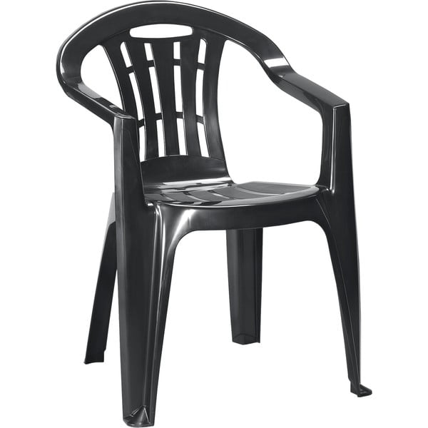 Ciemnoszare plastikowe krzesło ogrodowe Mallorca – Keter