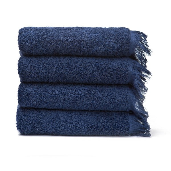 Zestaw 4 niebieskich ręczników bawełnianych Casa Di Bassi Bath, 50x90 cm