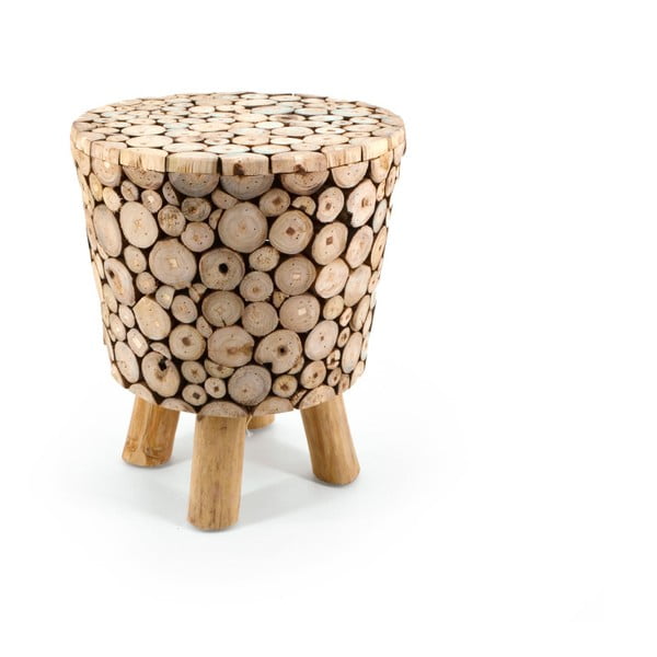 Stołek z drewna tekowego Moycor Marsella Spheres