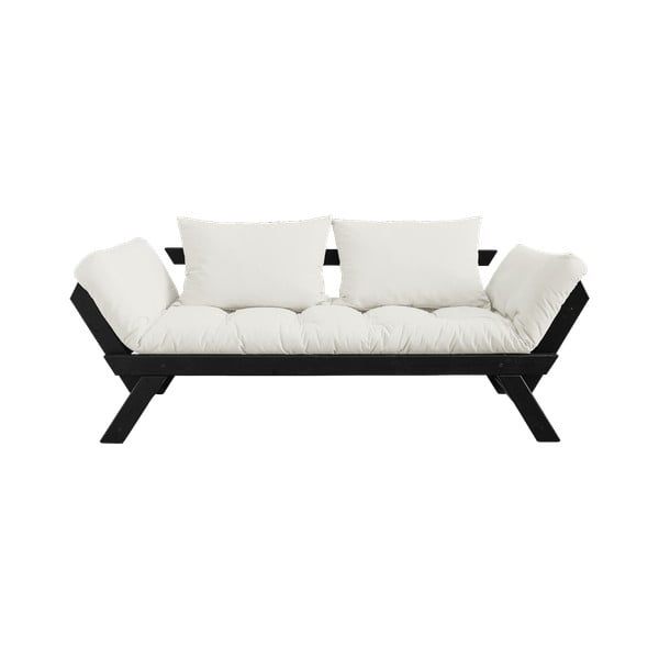 Sofa rozkładana z jasnobeżowym obiciem Karup Design Bebop Black/Natural