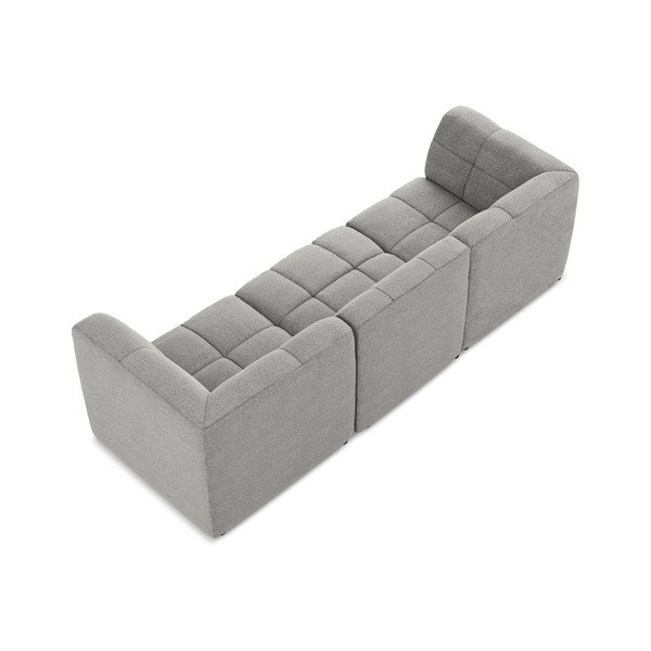 Szara sofa z materiału bouclé 255 cm Aloha – Makamii-image-3