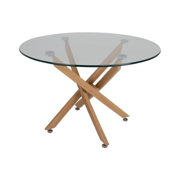 Stół ze szklanym blatem Canett Luri, ø 100 cm