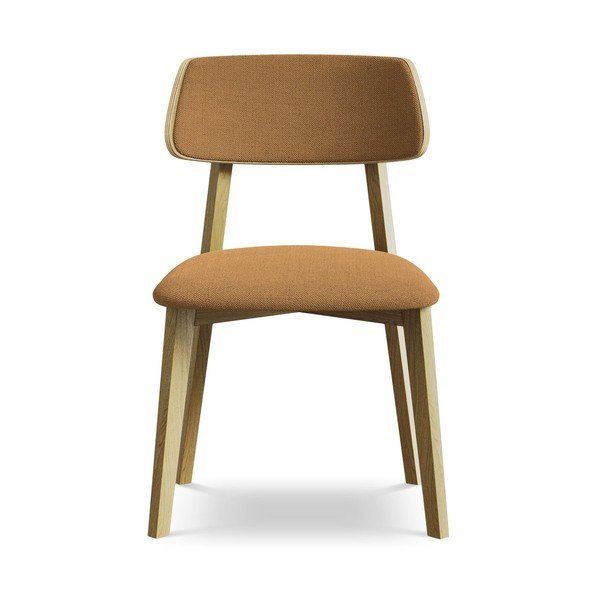 Krzesło z litego drewna w kolorze terakoty Niu – Makamii-image-1