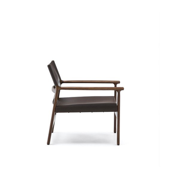 Ciemnobrązowy skórzany fotel Jan – Kave Home-image-3