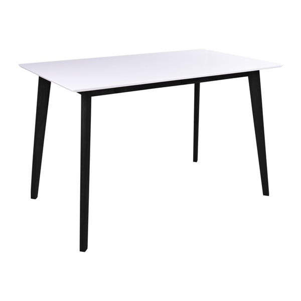 Stół z białym blatem i czarnymi nogami Bonami Essentials Vojens, 120x70 cm-image-1