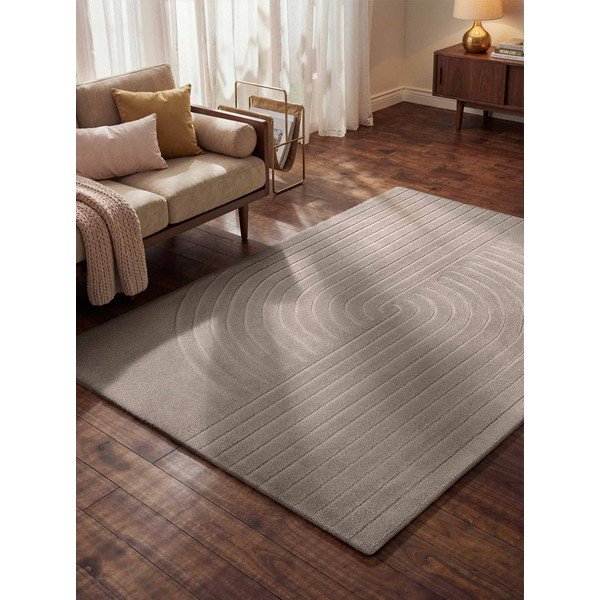 Jasnoszary wełniany dywan tkany ręcznie 80x150 cm Arcura – Vikosa-image-1