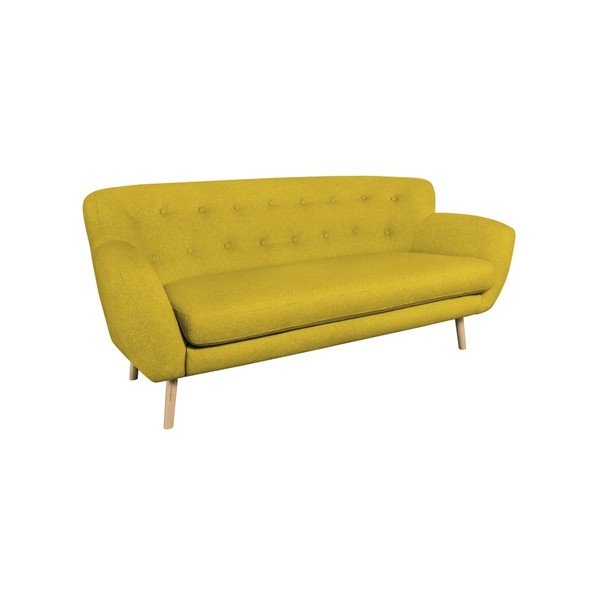 Żółta sofa trzyosobowa Kooko Home Pop-image-1