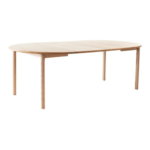 Naturalny okrągły rozkładany stół z litego drewna dębowego ø 120 cm Noor – Hammel Furniture-image-3