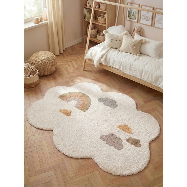 Kremowy bawełniany dywan dziecięcy odpowiedni do prania/tkany ręcznie 140x200 cm Snuggle Willy – Hanse Home-image-1