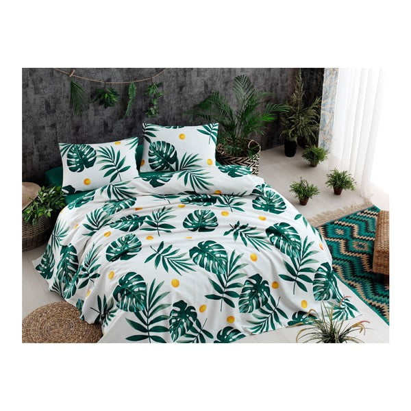 Bawełniana narzuta na łóżko Russno Jungle, 200x230 cm