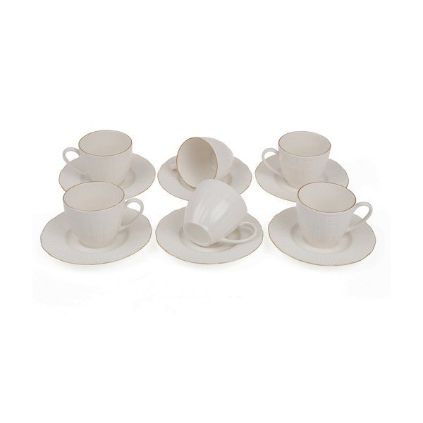 Zestaw 6 porcelanowych filiżanek ze spodkami Kutahya Café, 200 ml-image-2