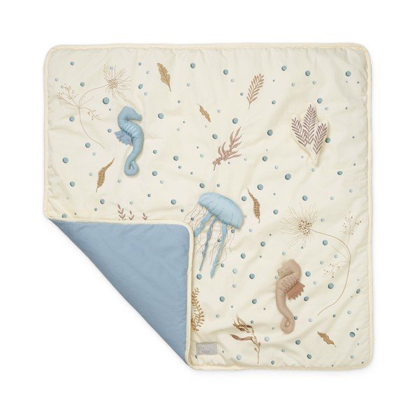 Jasnożółta mata do zabawy dla dzieci 80x80 cm Sea Garden – Cam Cam Copenhagen