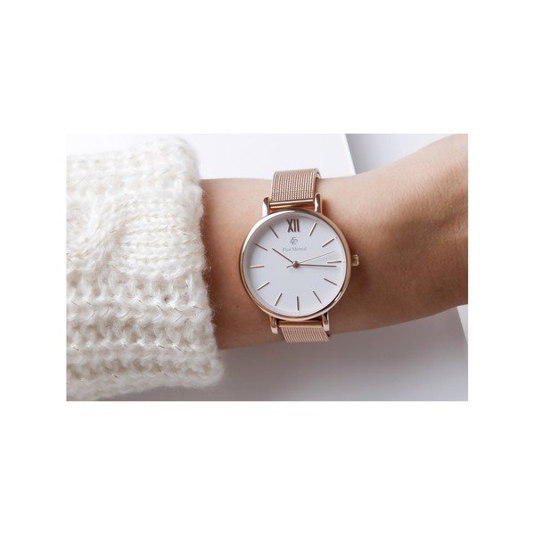 Damski zegarek z paskiem w złotym kolorze ze stali nierdzewnej Paul McNeal Timeless-image-3