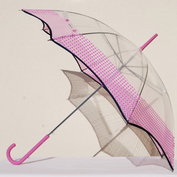 Parasol  Alvarez Vichy Transparent Pink