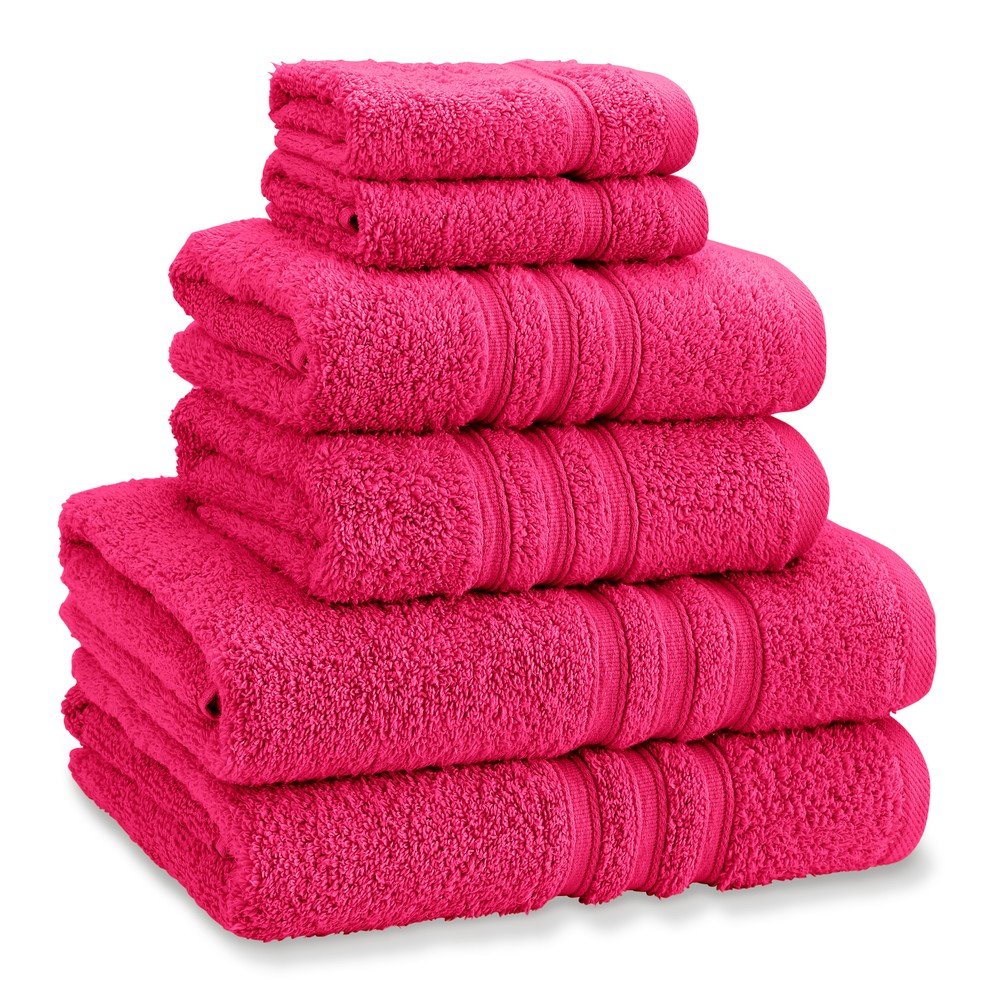 Ciemnoróżowe bawełniane ręczniki zestaw 6 szt. frotte Zero Twist – Catherine Lansfield