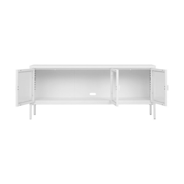 Biała metalowa szafka pod TV 130x55 cm Brisbane – House Nordic-image-2
