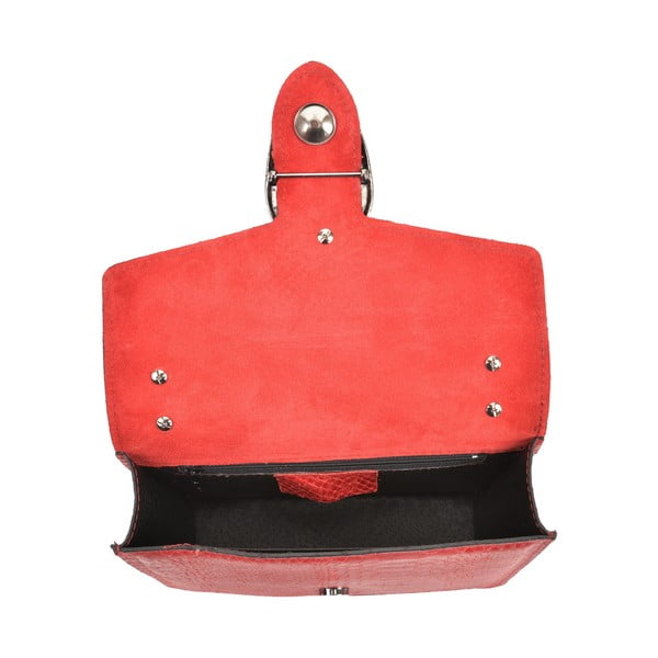 Czerwona skórzana kopertówka Renata Corsi Fiona-image-3