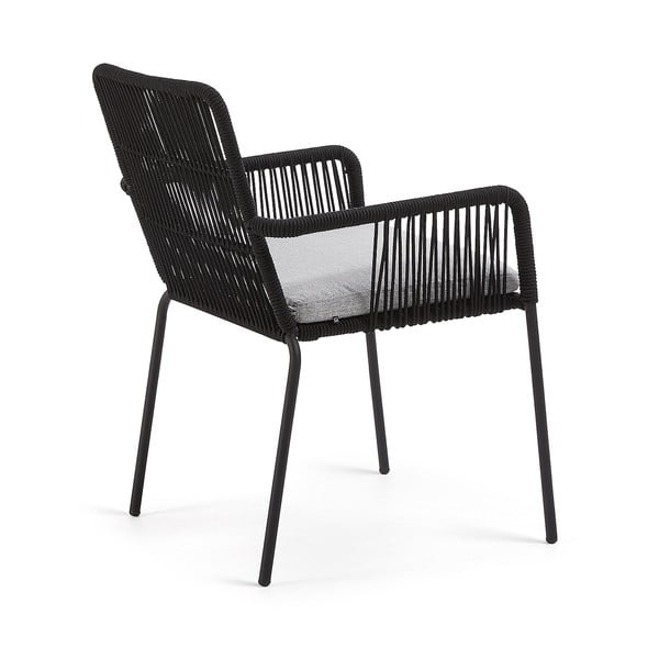 Czarne krzesło z metalową konstrukcją Kave Home Samt-image-3