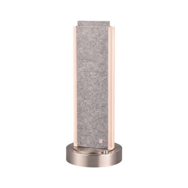 Szara lampa stołowa LED ze sterowaniem głosowym/mobilną aplikacją i tekstylnym kloszem (wysokość 51 cm) Cicara – CINQUE-image-4