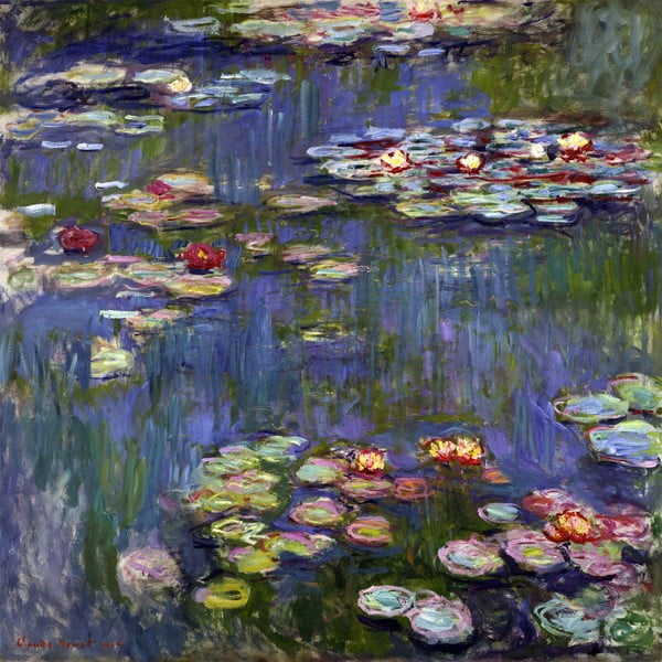 Obraz – reprodukcja 50x50 cm Water Lilies, Claude Monet – Fedkolor