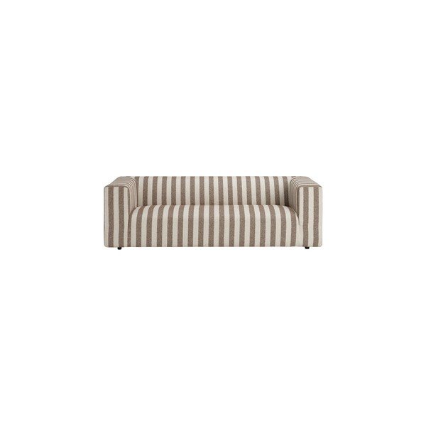 Brązowa/kremowa sofa z tkaniny szenilowej 220 cm Lisa – Ellos Home-image-3