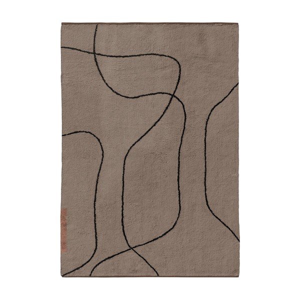 Brązowy bawełniany dywan odpowiedni do prania 140x200 cm Shadow – Mette Ditmer Denmark