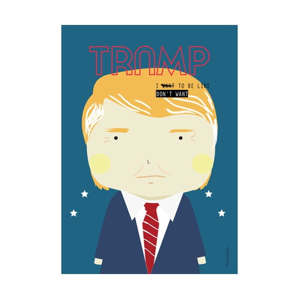 Plakat NiñaSilla Donald Trump, 21x42 cm